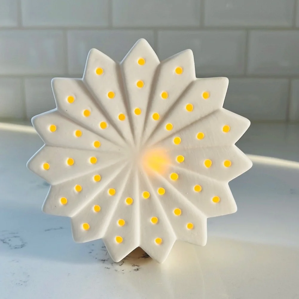 Crate&Barrel Small White Light Up Snowflake